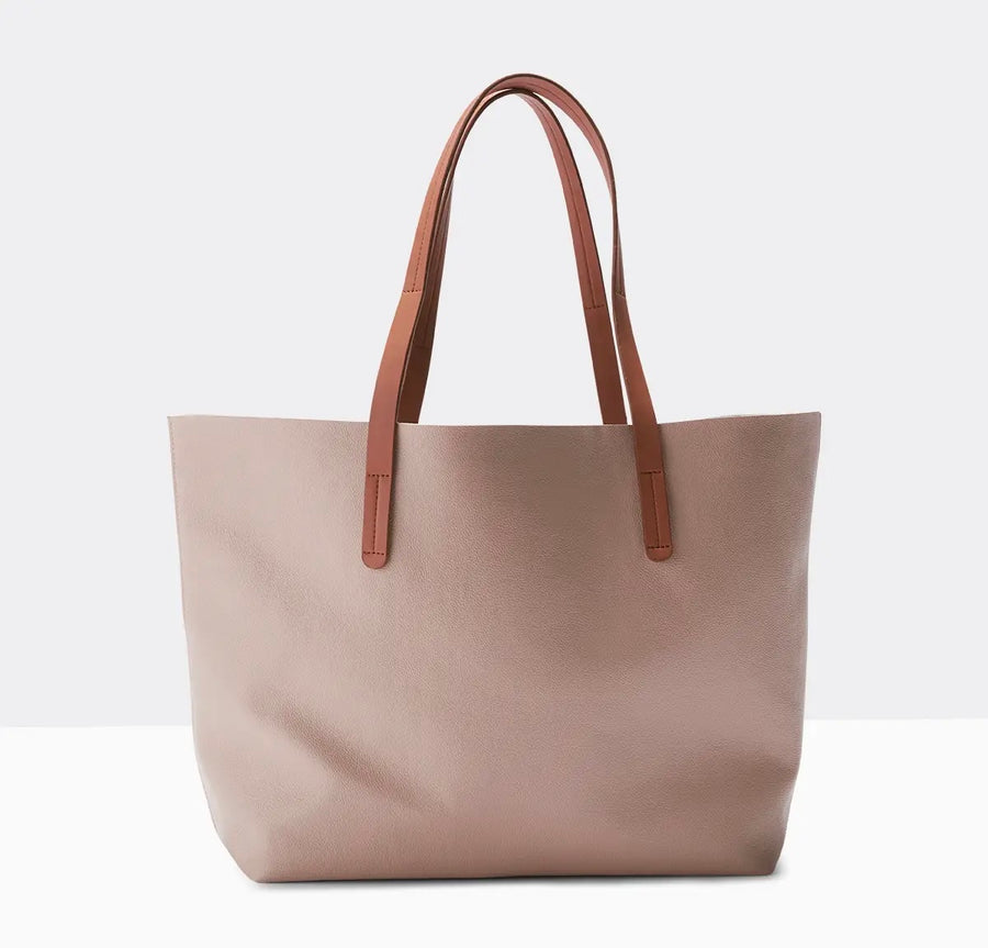 Tote Bag-Blush Vegan Leather